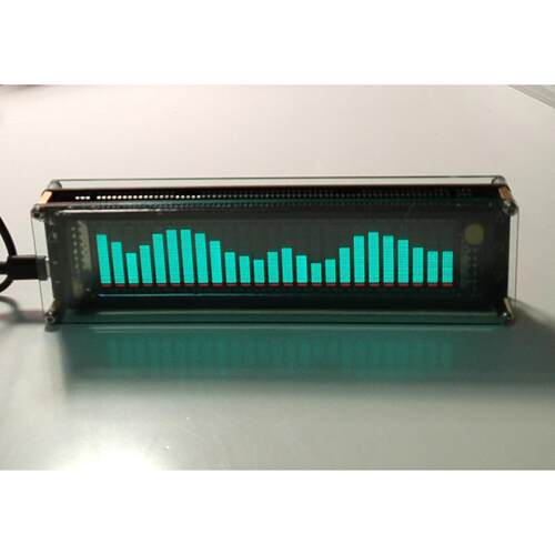AK2515VFD声控音乐频谱指示灯电子数字时钟声控线控都可-lh