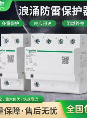 施耐德浪涌防雷保护器IST4P40KA65KA100kaT2级电涌保护家用2p20KA