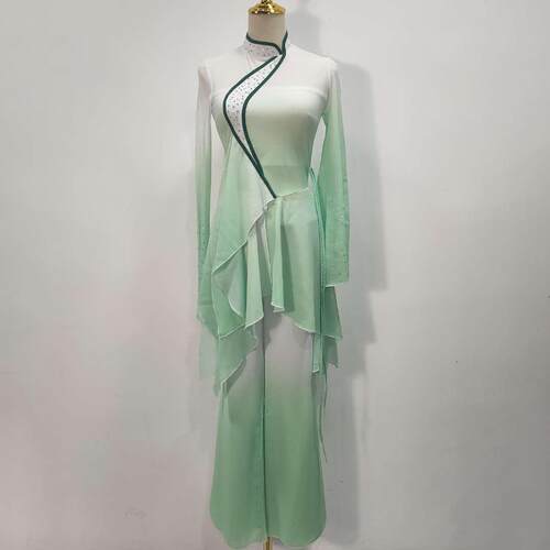 正品古典舞服女飘逸练功服蹈谷雨同款艺考出服独演舞中演国风表服
