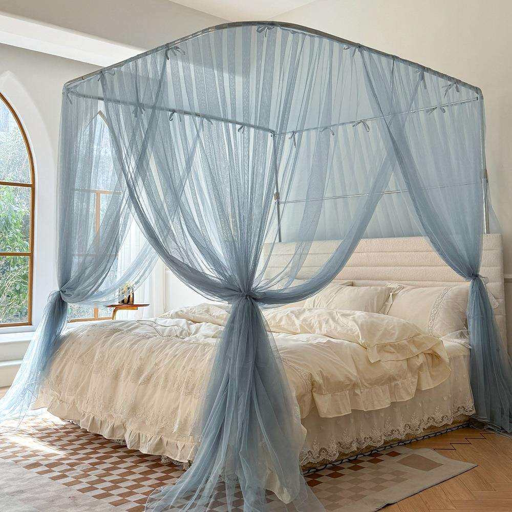 易拆洗A类蚊帐U型伸缩可升降不锈钢支架新型落地家用新款卧室