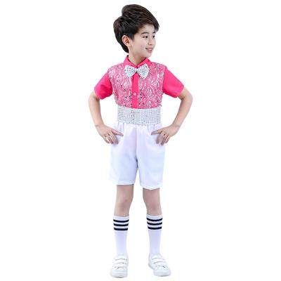 新款款儿童蹈蓬蓬连衣纱裙演出服幼园可爱粉裙儿女童合舞唱服新表