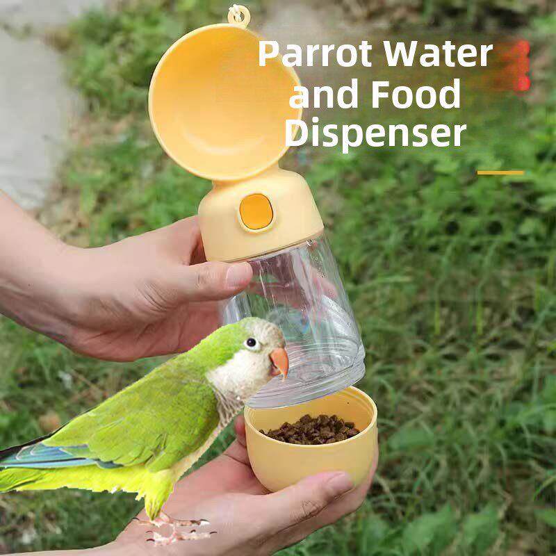 鹦鹉外出饮水器鸟用喝水杯玄凤牡丹喂水吃粮食盒遛鸟神器水壶用品