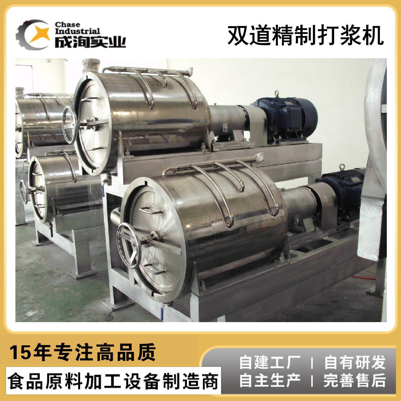 番茄破碎打浆机 双道打浆设备 速精制水果打浆成浆机
