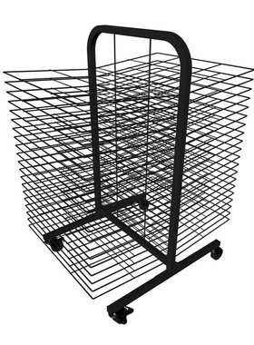 晾画架画纸收纳架8KA4A3美术纸摆放学校幼儿园专用带轮铁艺纸货架