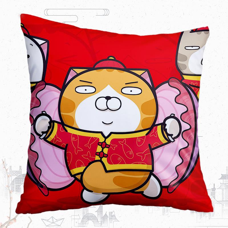 新款白爛貓 Lan na LCat 白烂猫 靠抱枕方枕垫客厅卧室 腰靠垫 臭