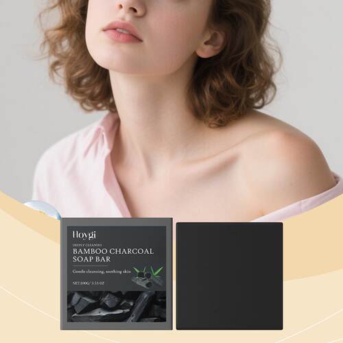 HOYGI Bamboo Charcoal Bath Soap, moisturizing and water-lock