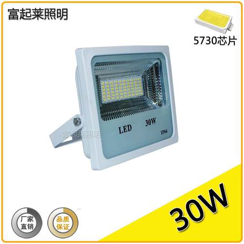 贴片泛光灯 户外防水LED投射投光灯30w/50W/100W/150瓦/200w白壳