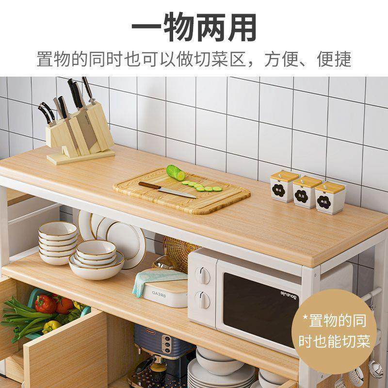 厨房置物架能收纳餐柜落1地多层易简橱柜多功柜子储物柜餐边柜备
