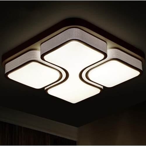 LED现代吸顶灯卧室灯浪漫温馨客厅灯具大气简约正方形书房灯饰