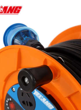 野狼YL-S27BS移动电缆盘30/50米工业级卷线盘收线器电线盘拖线盘