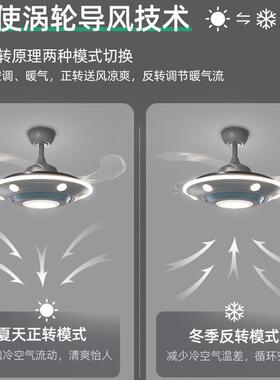 【跨境】孩卧室吸灯创意太U男FO飞碟儿74顶童房隐形空风扇灯