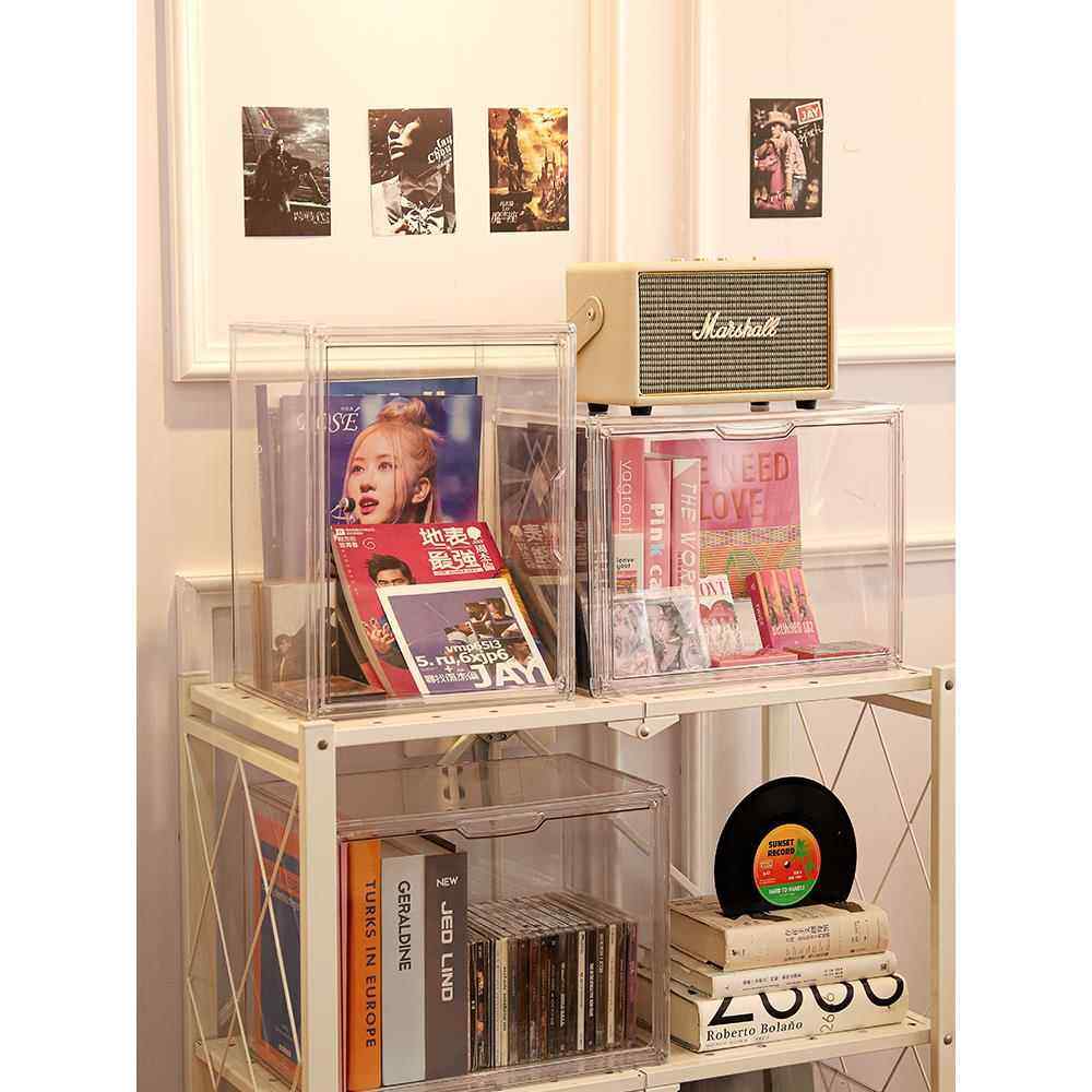 透明专辑收纳盒防尘亚克力展示盒收纳箱黑胶唱片收纳盒cd盒展示架,收纳整理,桌面收纳盒,淘宝优惠券,粉丝福利购,淘宝优惠卷