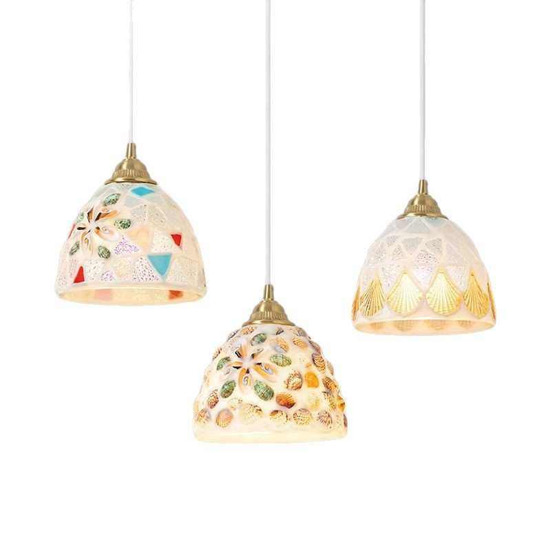 法式田园风餐厅吊灯三头全铜复古卧室床头吧台单头贝壳小吊灯民宿,家装灯饰光源,客厅吊灯,淘宝优惠券,粉丝福利购,淘宝优惠卷