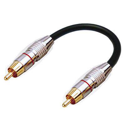 定制超短U型75Ω同轴音频线 音响线 功放SPDIF线 数字RCA莲花线