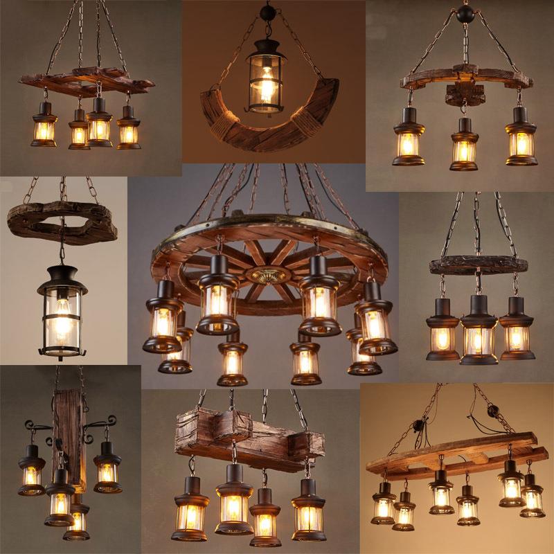 复古船木吊灯工业风美式餐厅酒吧台理发火锅服装店咖啡馆网清吧灯