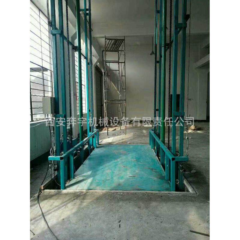 简易液压升降机 双杠链条导轨升降货梯 固定导轨式液压升降平台,五金/工具,升降台,淘宝优惠券,粉丝福利购,淘宝优惠卷