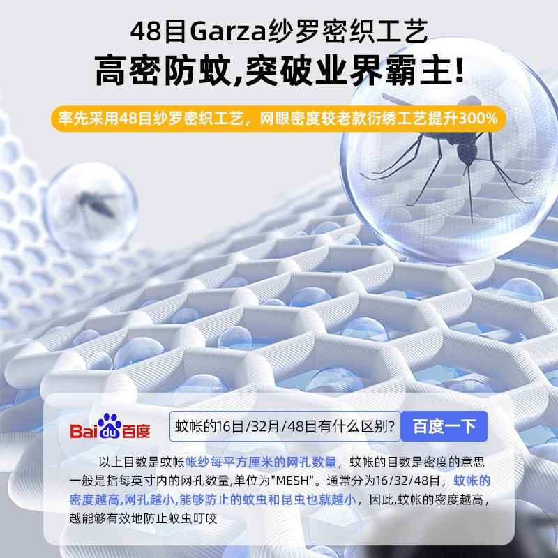 蚊装帐家用2全026新款卧免安蒙20250318古包防摔室底婴儿折叠单人