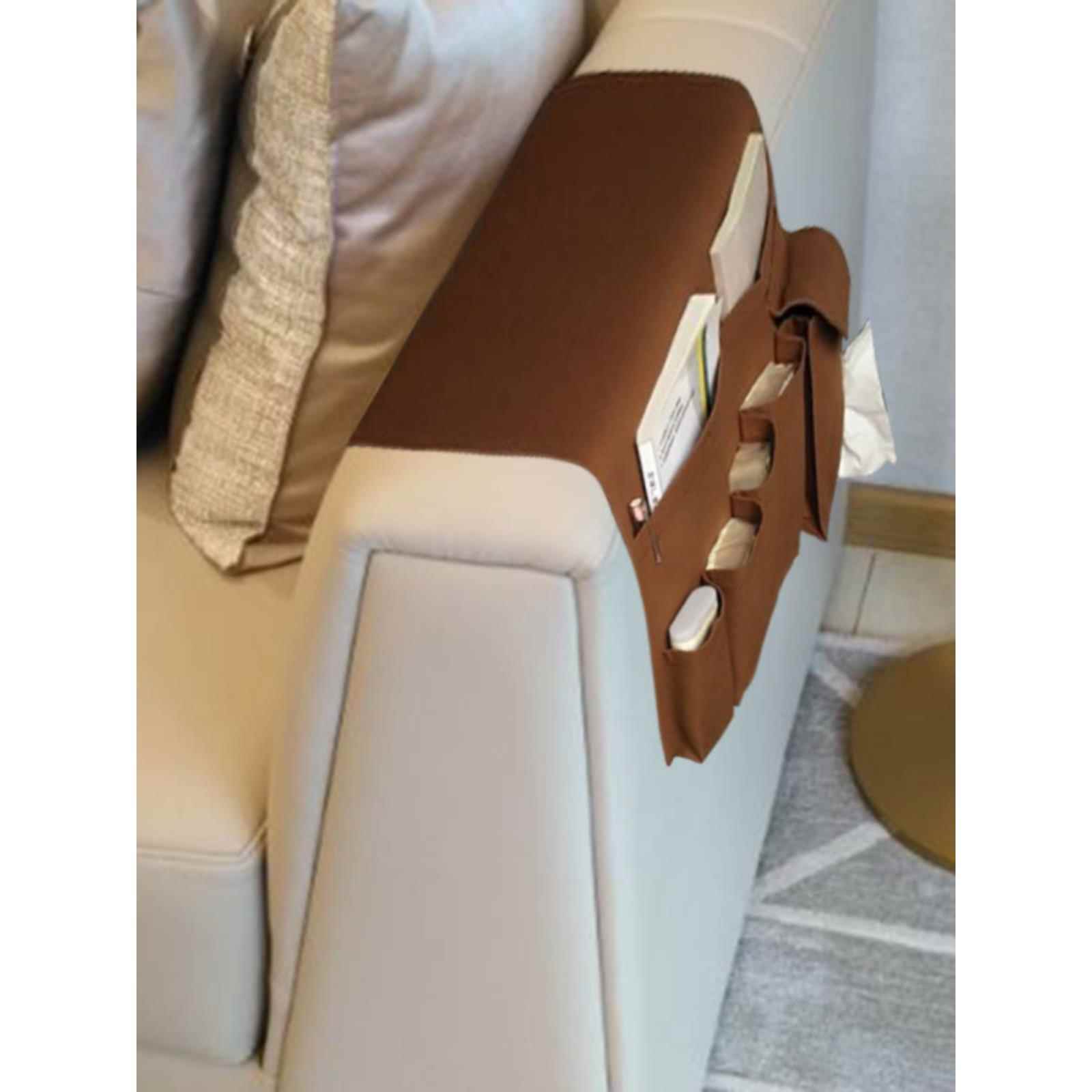 沙发扶手遥控器收纳袋床边挂袋整理袋桌椅边手机棉质多功能收纳袋