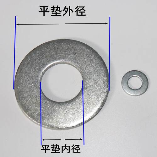 加厚加大加平宽镀锌平垫片垫圈铁圆形垫圈垫片金3属垫m456F765JJH