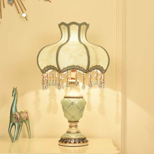 新款欧台灯轻奢家用插电式式喂奶浪卧室遥控调节亮度温馨漫装饰床