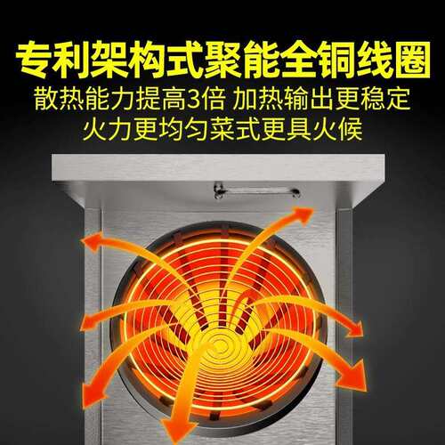 大炒灶商用电磁炉15千瓦大功率饭堂炒菜灶商用炉灶爆炒灶380V灶台