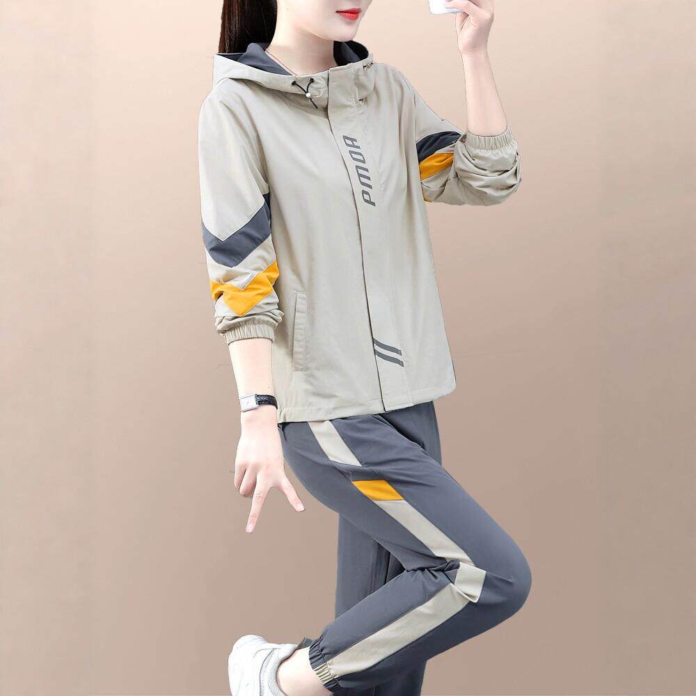 运动服套装女春秋2026年新款时尚洋气宽松显瘦卫衣休闲跑步两件套