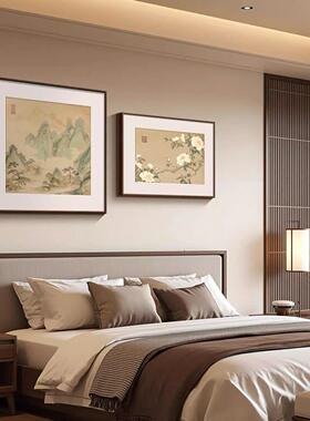 青山图床头画卧室挂画新中式花卉客厅壁画宋氏美学沙发背景装饰画