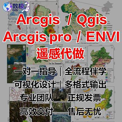 ArcGIS/QGIS/ENVI遥感代做一对一指导全流程专业团队高效交付