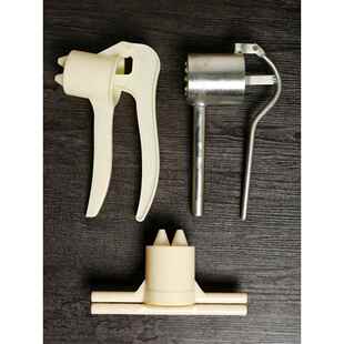 压面器 酸汤子面工具 东北叉子条挤压家用手动汤套塑料白钢不锈钢