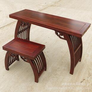 国学实木书法桌幼儿园课桌国学馆儿童学习桌马鞍桌图