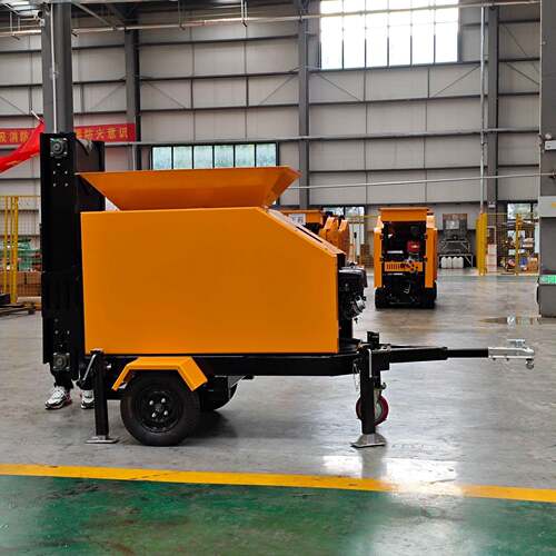 Towed Rock Crusher颚式破碎机四冲程汽油低噪音 建筑骨料碎石机