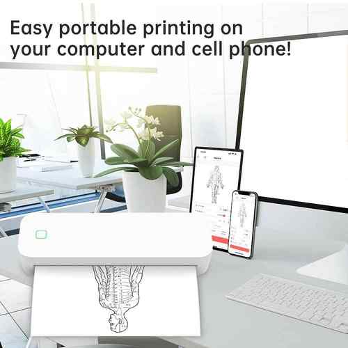 跨境出口手机电脑两用的无墨便携蓝牙A4无线热敏打印机源头工厂