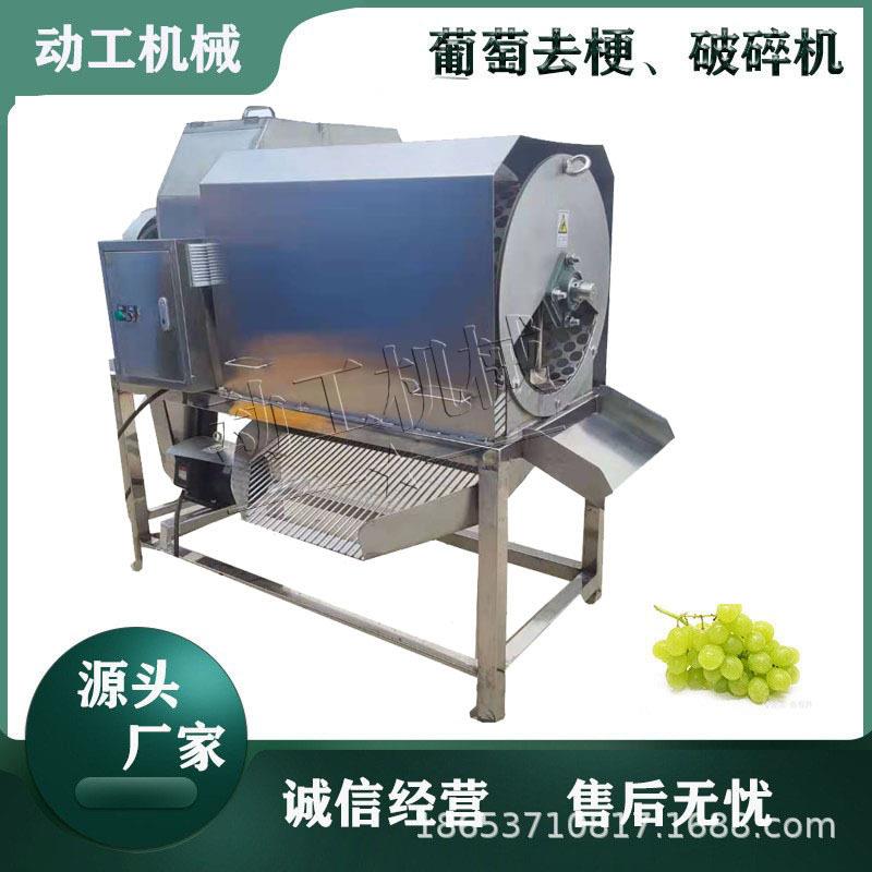 电动葡萄去梗破碎一体机 商用桑葚摘梗神器 多功能除梗机