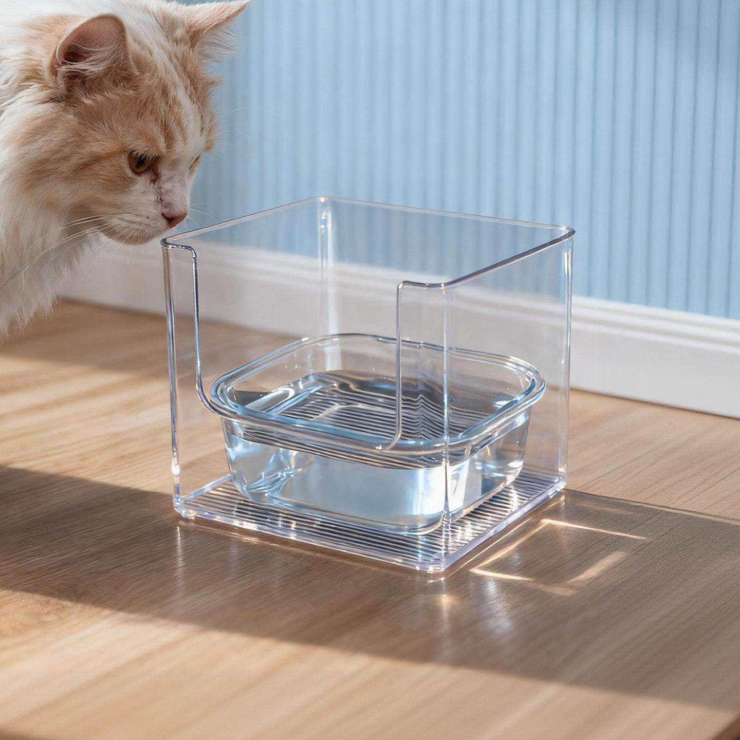 猫咪饮水碗防溅防打翻宠物饮水碗不湿嘴猫咪大容量悬浮水碗宠物碗
