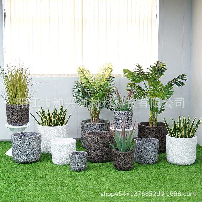 厂家户外种植玻璃钢花盆阳台庭院多肉盆栽室内落地家用花瓶摆件