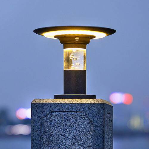 太阳能围墙灯户外防水柱头灯花园护栏小柱子灯室外门口墙头立柱灯