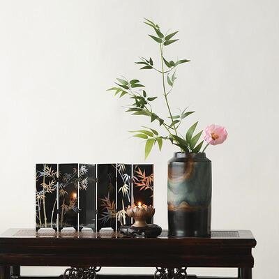 大相莲花“竹风虞影”中式彷真花束 清雅气质 家居彷真花假花套装