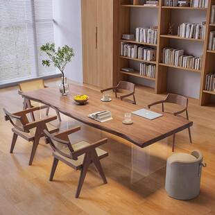 中式 新木大GXT板悬浮亚克力桌脚现实代简约茶台茶桌餐桌清新办公