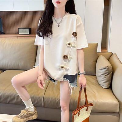 Women'S Frankie Lila Design Round Neck Short Sleeve, Fashion