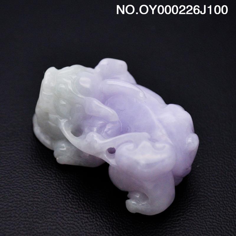 缅甸玉翡翠A货招财貔貅吊坠挂件 手工雕刻玉石貔貅玉工艺品