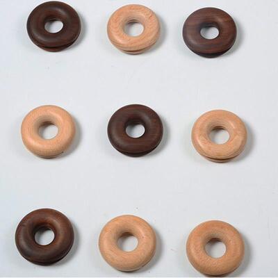 Beech Donuts Black Walnuts Wooden Sealing Cips Creative Soli