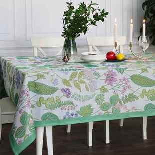 美式 田园桌布欧式 乡园绿村户外花碎花餐台布艺全 色清新法桌式 正品