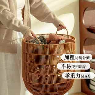 轻衣奢高颜值仿脏藤编篓家脏衣服收纳筐脏F99TTS9H衣用篮浴室卫生