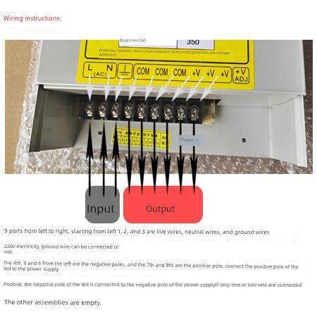 常莲牌LED穿孔字外露字发光字5V70A350W铁壳防雨开关电源
