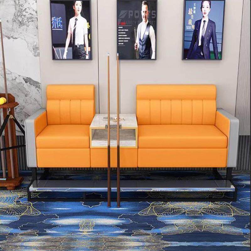 沙发厂家球现货台球厅观球椅台软包沙发体闲沙茶几组合轻奢皮发质