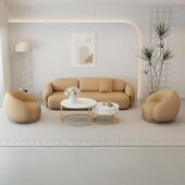 直红简约位2023公寓排奶油双人风小户型服装 店客厅沙发新款 三人网