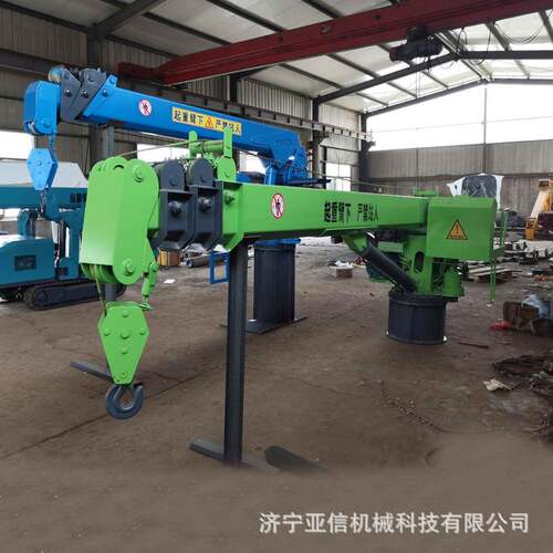 3吨小型船吊码头渔船固定式吊机 液压伸缩折臂船用吊机 克令吊
