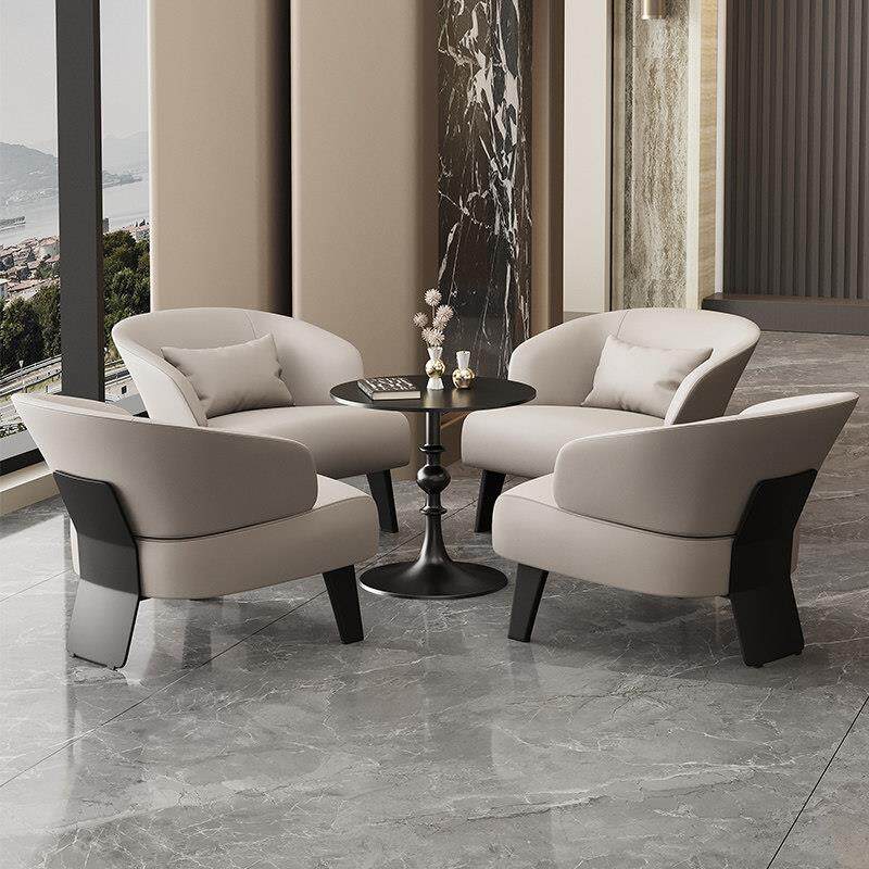 现代简约洽谈单人沙发民宿4S店接待休息区桌椅组合商务办公懒人椅