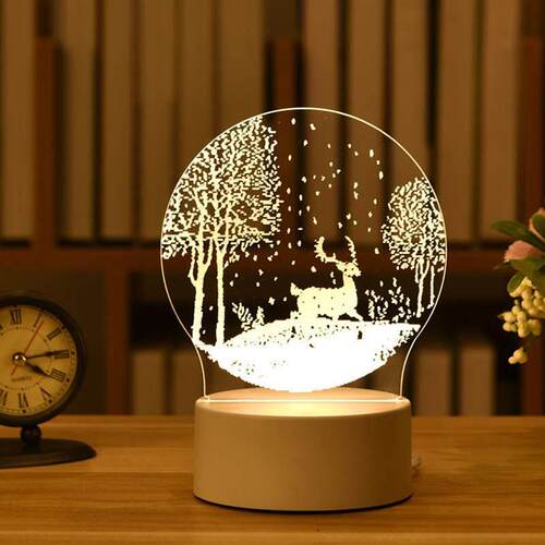 Christmas Decorations for Home Tree Elk Christmas 3D Acrylic