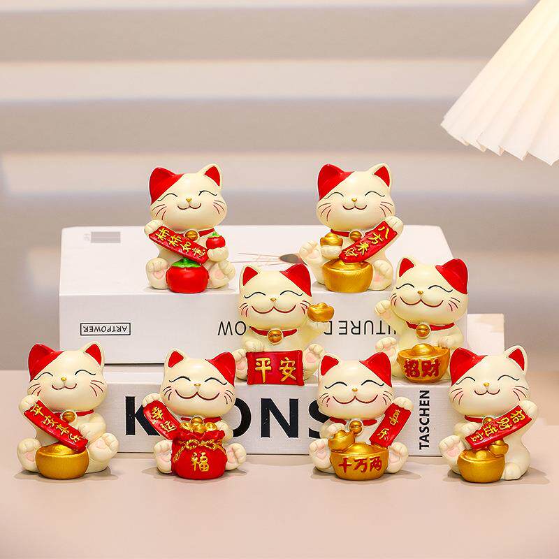 国潮招财猫公仔手办卡通小猫咪桌面摆件节日礼物小礼品家居装饰品